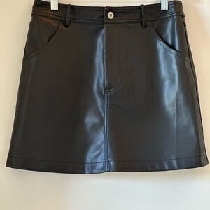 ASTR Black Faux Leather Mini Skirt